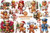 Christmas Gingerbread Jobs Clipart Bundle