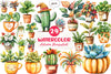 Positive Autumn Houseplant Clipart Bundle