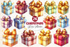 Christmas Gift Box Present Gift Clipart Bundle