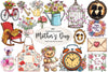 Vintage Mothers Day Clipart Bundle