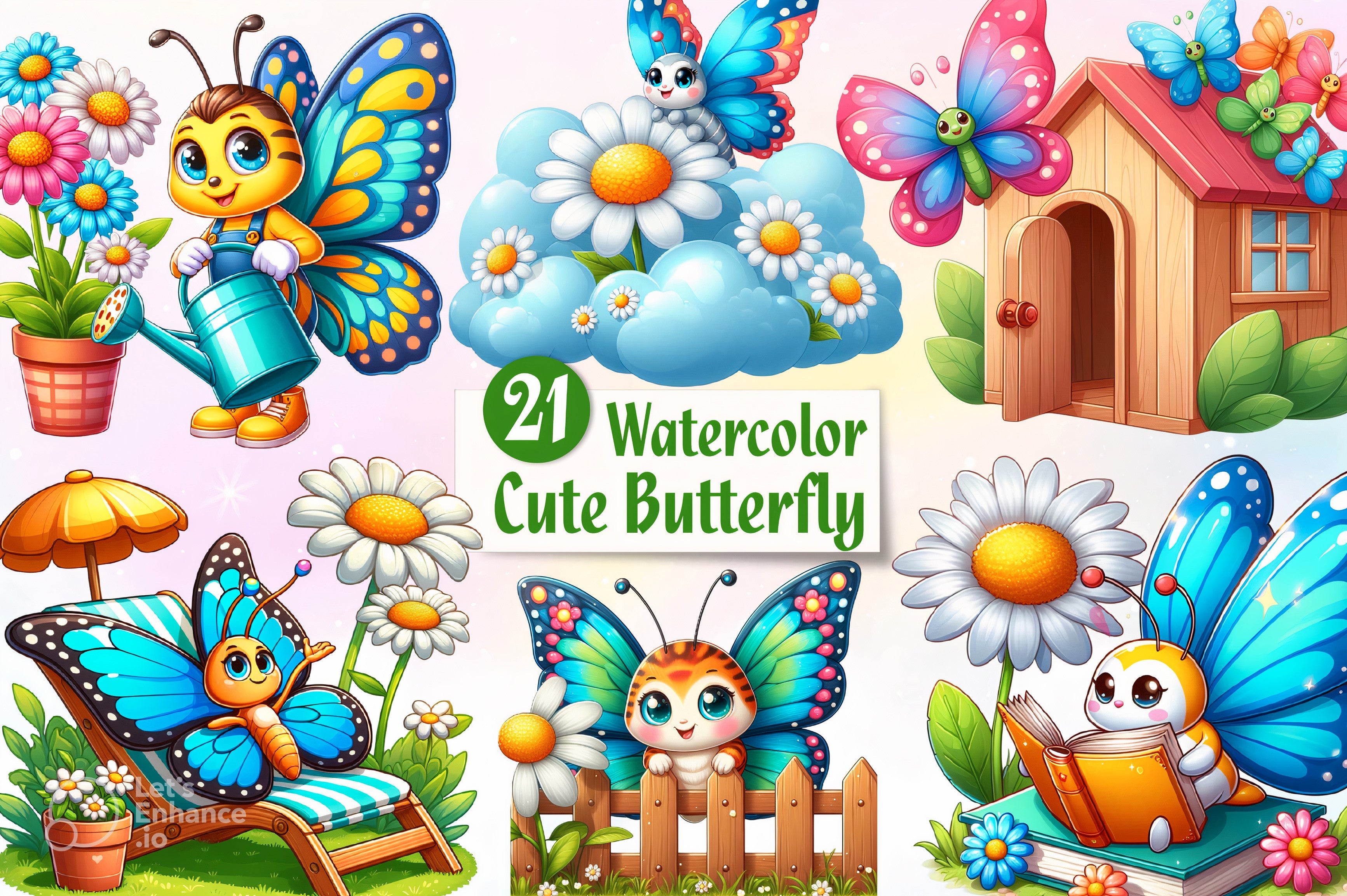 Cute Butterfly Clipart Bundle 2