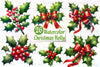 Christmas Holly Clipart Bundle