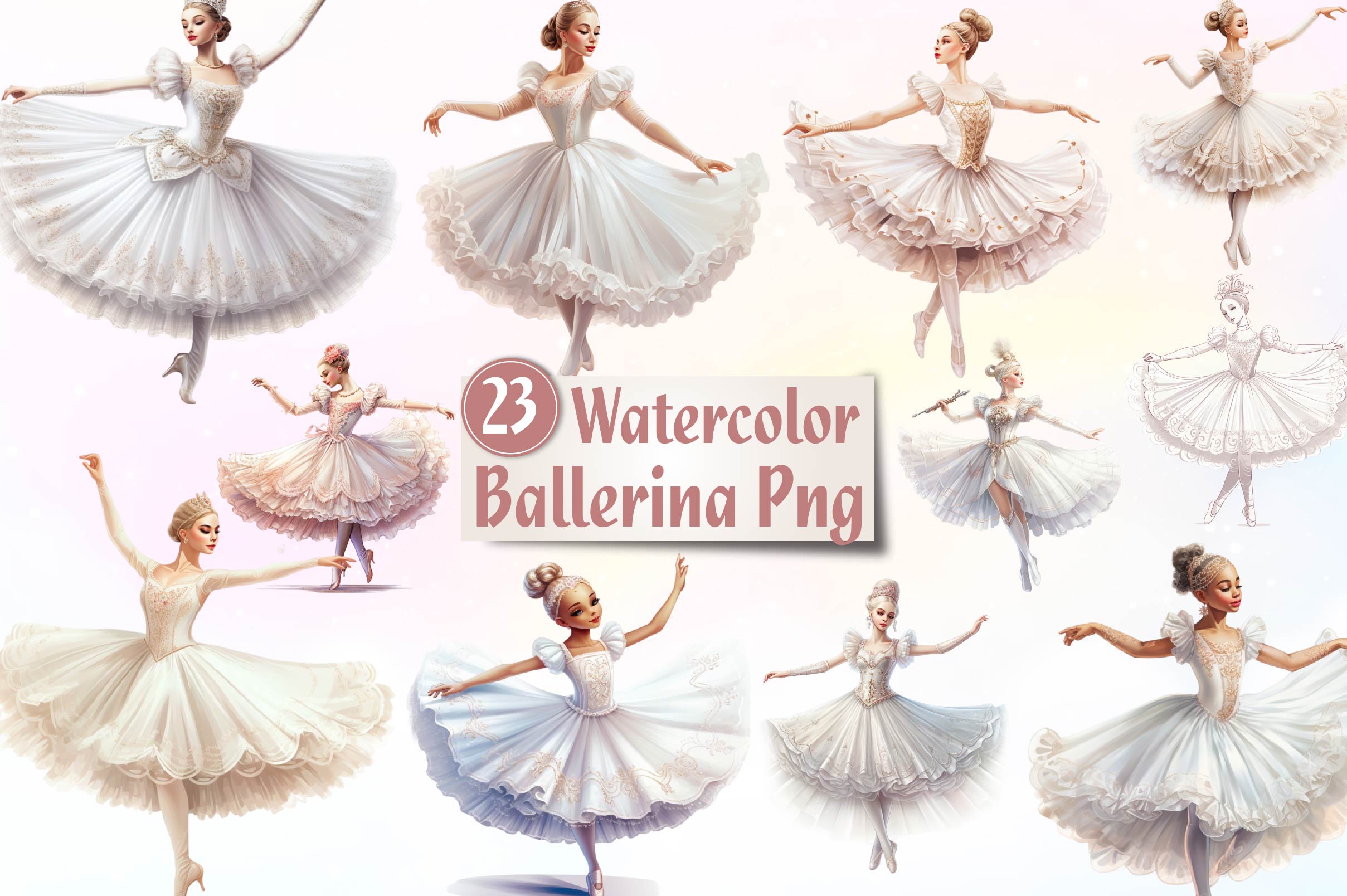 Ballerina Clipart Bundle