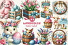 Rustic Easter Day Clipart Bundle
