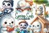 Cute Spring Seals Clipart Bundle