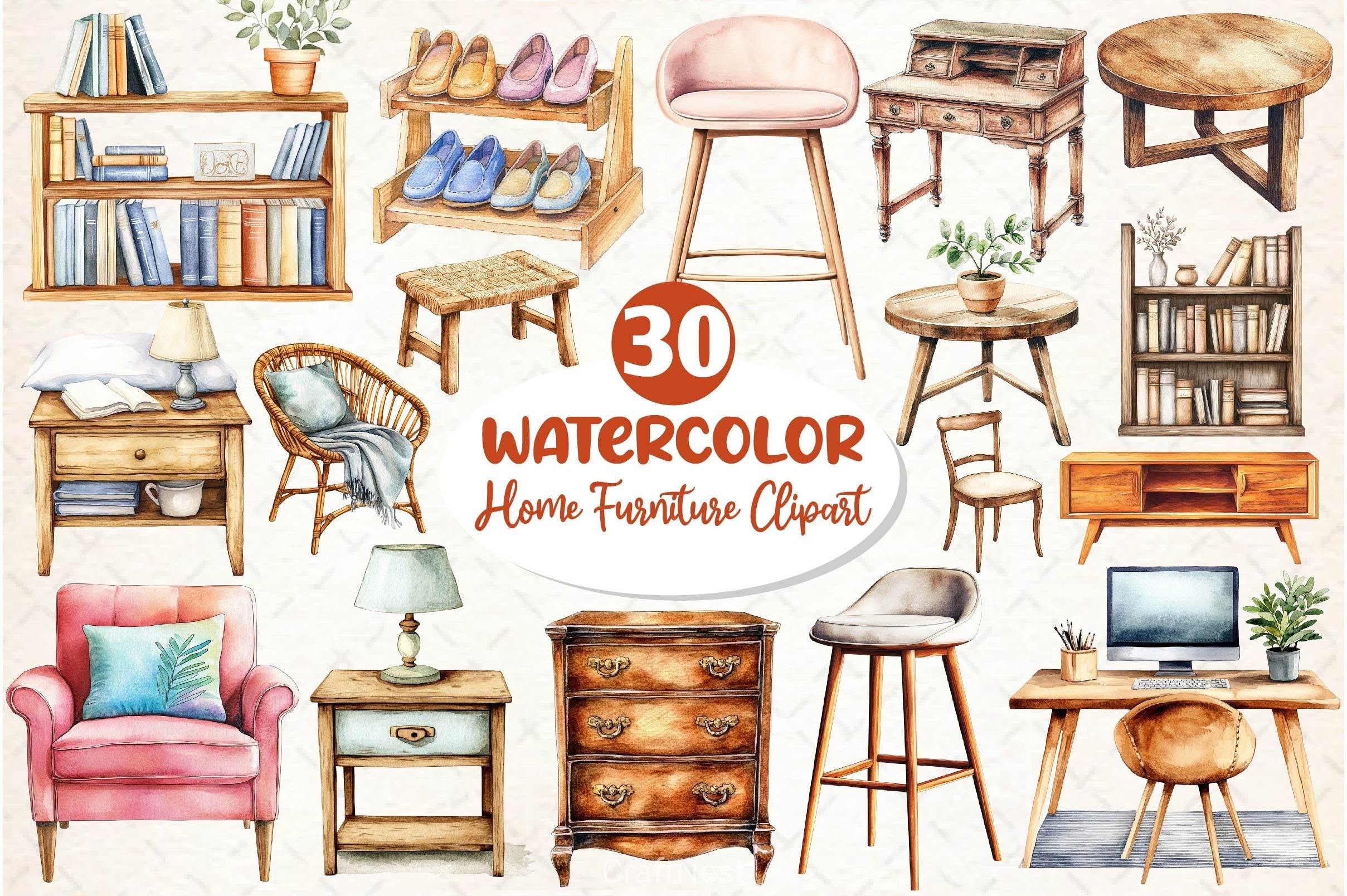 Home Furniture Clipart Bundle 2