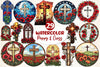 Poppy & Cross Faux Stained Glass Clipart Bundle