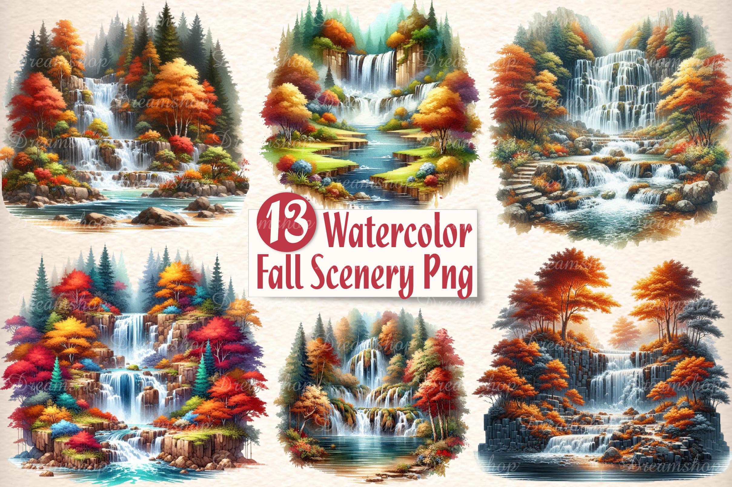 Fall Scenery Clipart Bundle