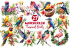 Tropical Birds Garden Clipart Bundle