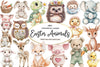 Vintage Knitted Plush Easter Baby Animals Clipart Bundle