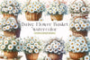 Spring Daisy Basket Clipart Bundle