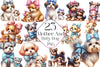 Mother And Baby Dog Clipart Bundle