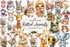 Kawaii Knitted Animals Mother's Day Clipart Bundle