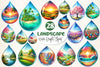 Landscape Water Droplet Clipart Bundle 2