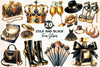 Gold And Black Fem Glam Clipart Bundle