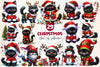 Black Cat With Christmas Costume Clipart Bundle