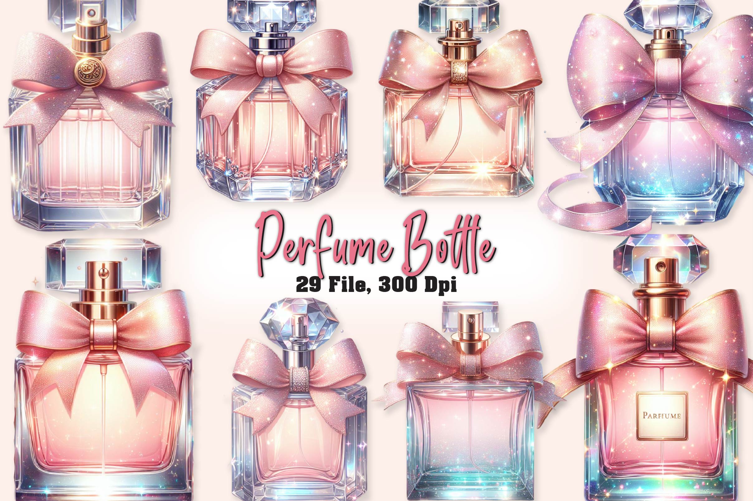 Perfume Bottle Clipart Bundle