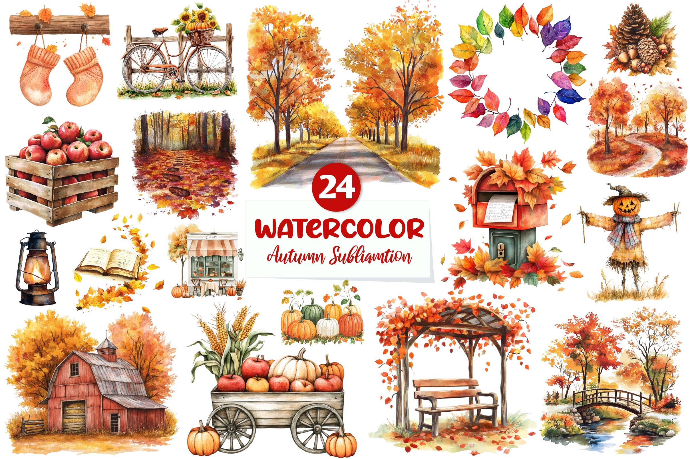 Autumn Clip Art Clipart Bundle