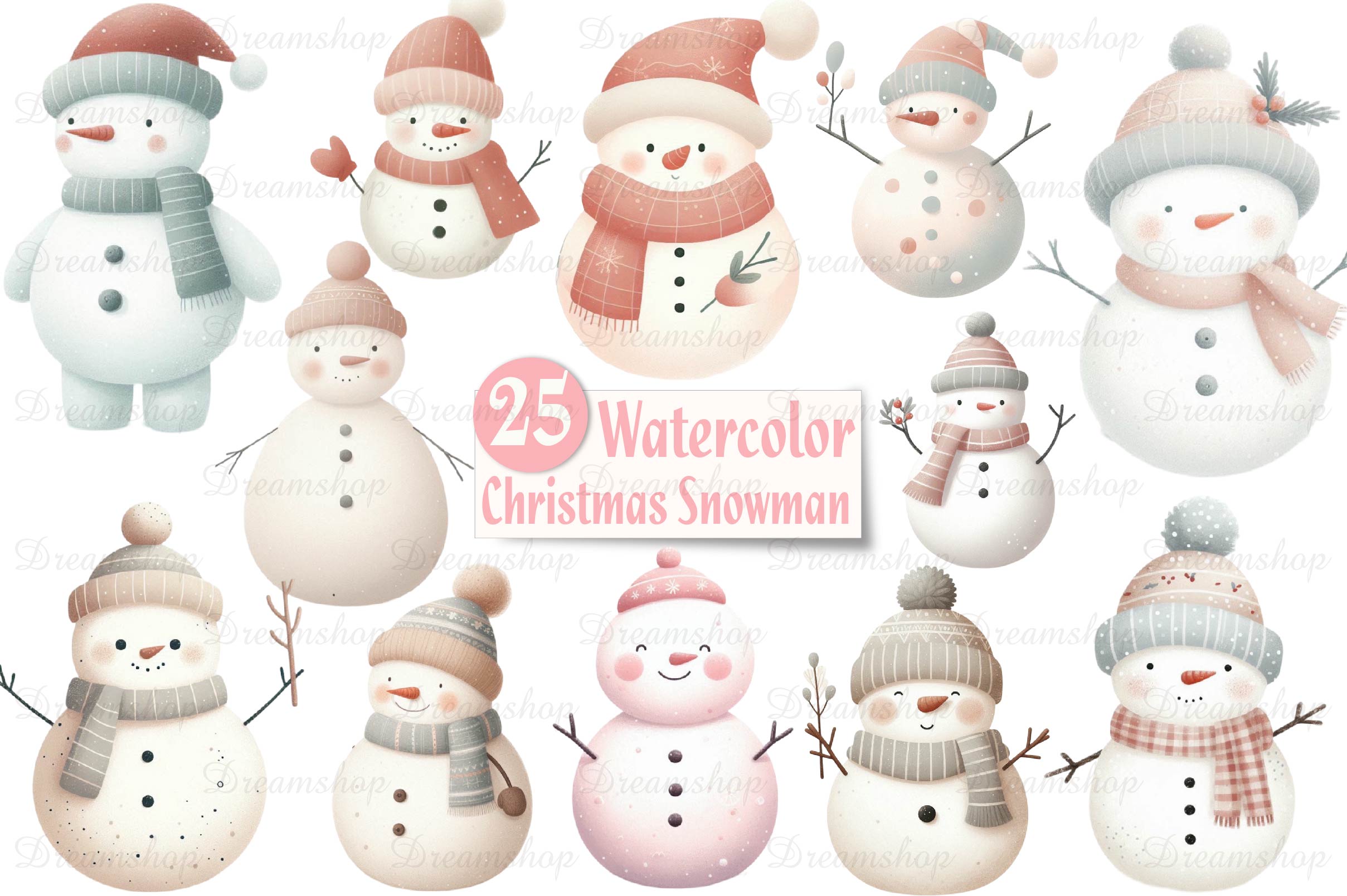 Snowman Clipart Bundle