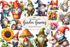Garden Gnomes Collection Clipart Bundle