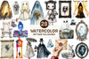 Antique Halloween Ghost Clipart Bundle
