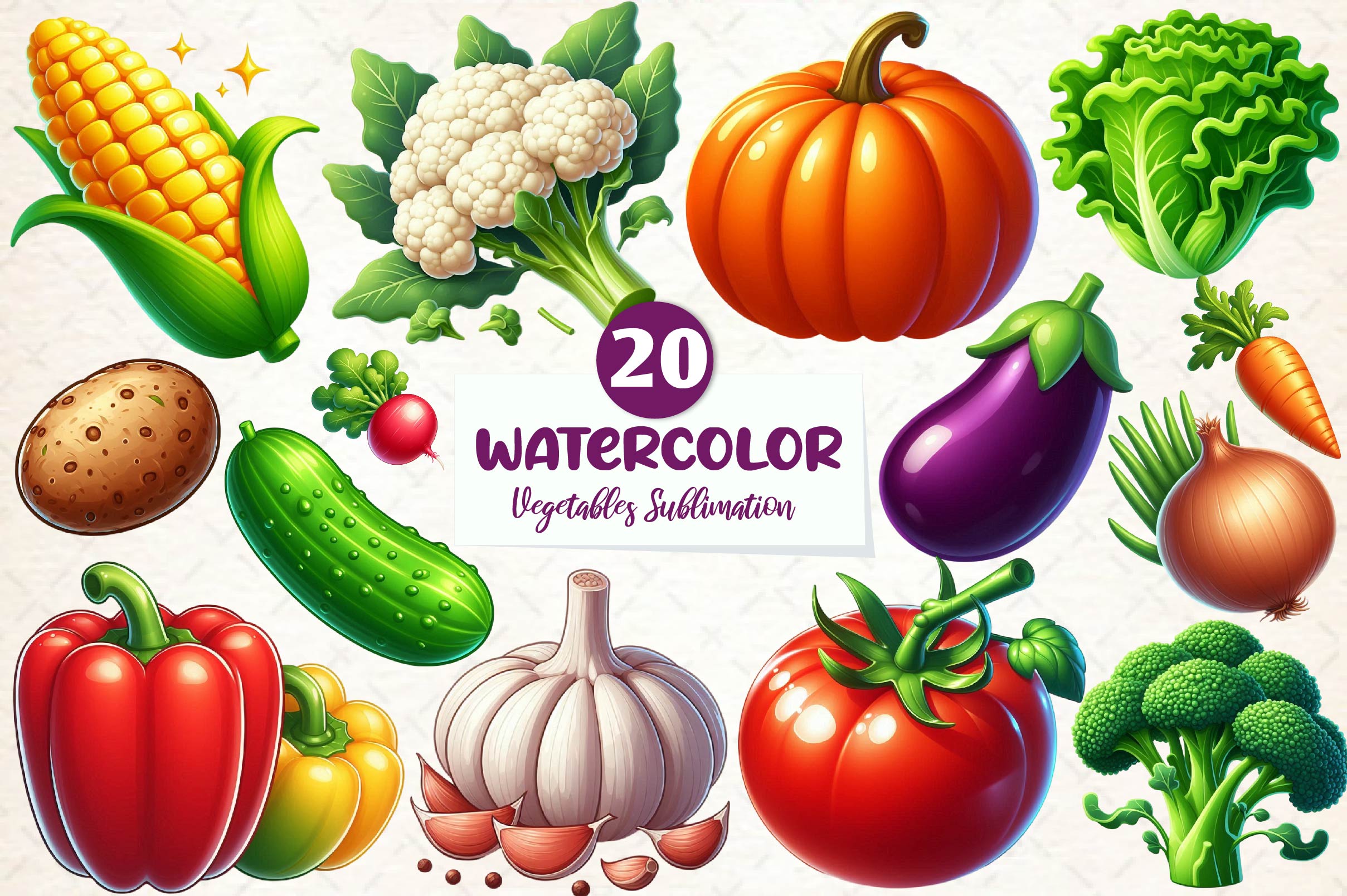 Vegetables Clipart Bundle