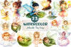 Adorable Tiny Fairy & Sparkles Clipart Bundle