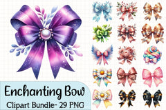 Enchanting Bow Clipart Bundle - CraftNest - Digital Crafting and Art
