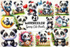 Spring Cute Panda Clipart Bundle