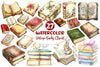 Vintage Books Clipart Bundle