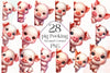 Pig Peeking Around Corner Clipart Bundle