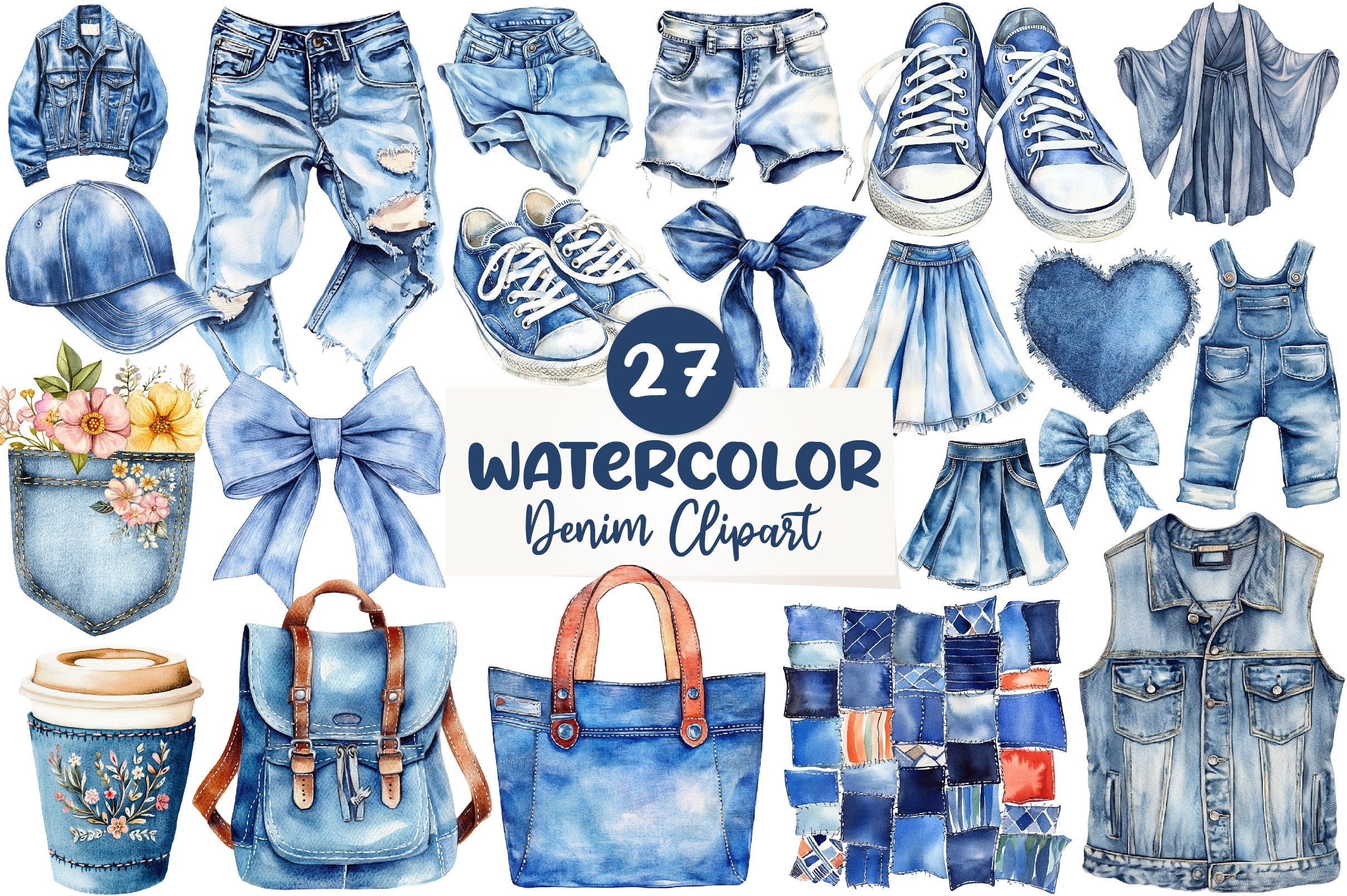 Denim Clipart Bundle