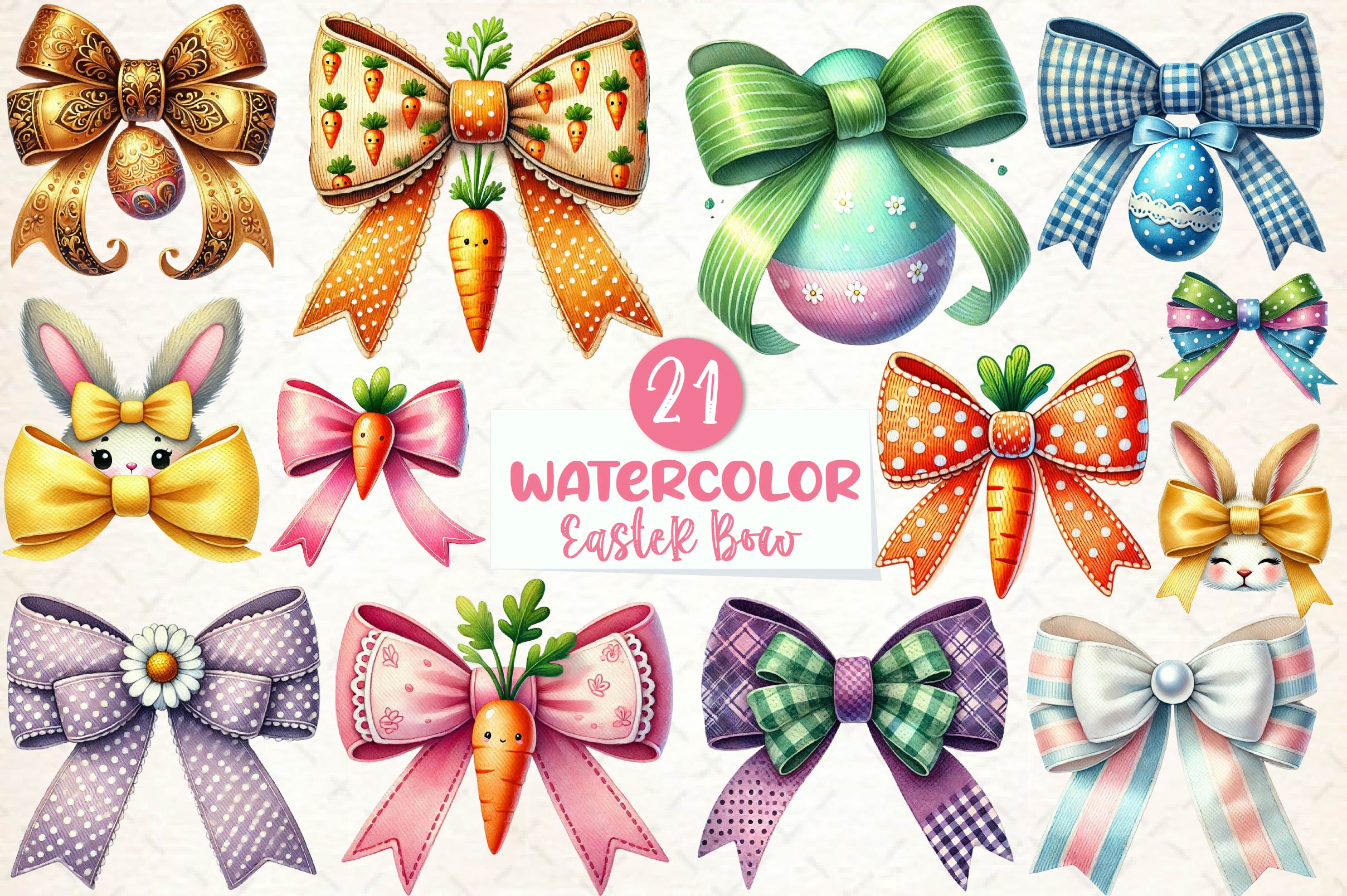 Easter Bow Clipart Bundle 1