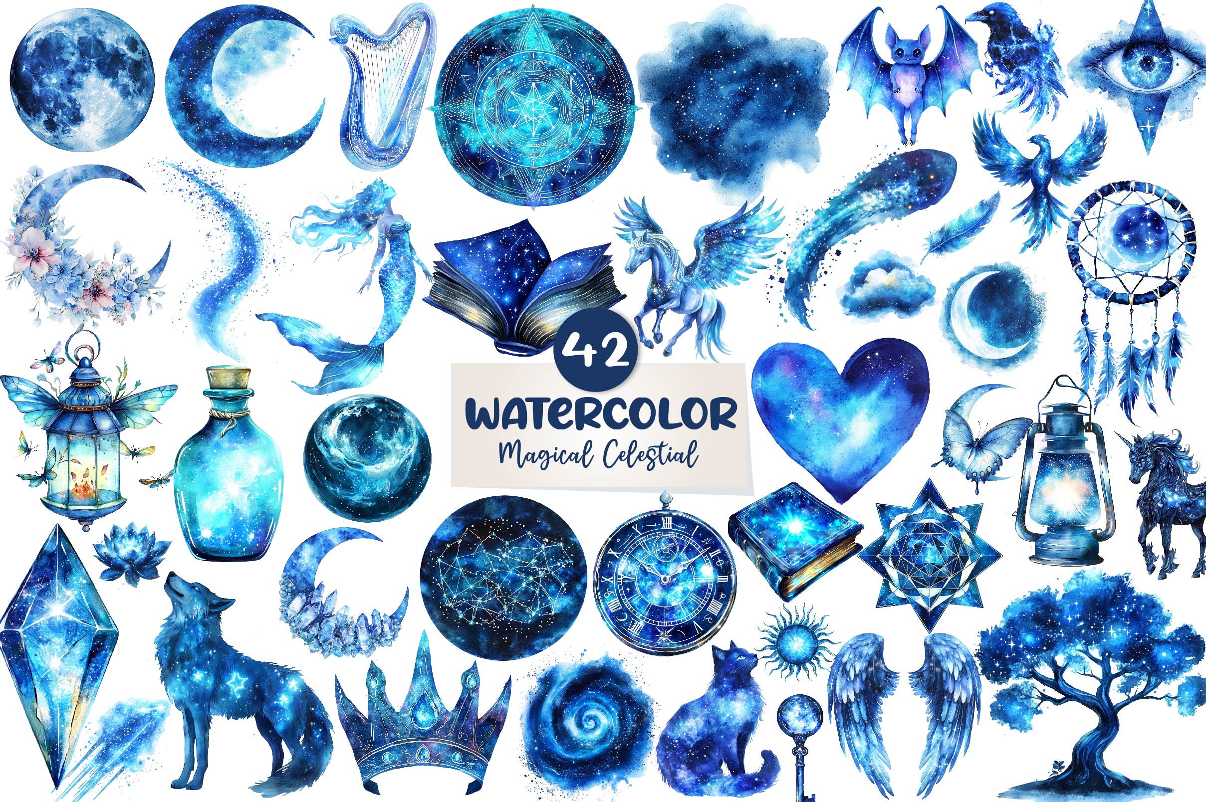 Magical Celestial Clipart Bundle