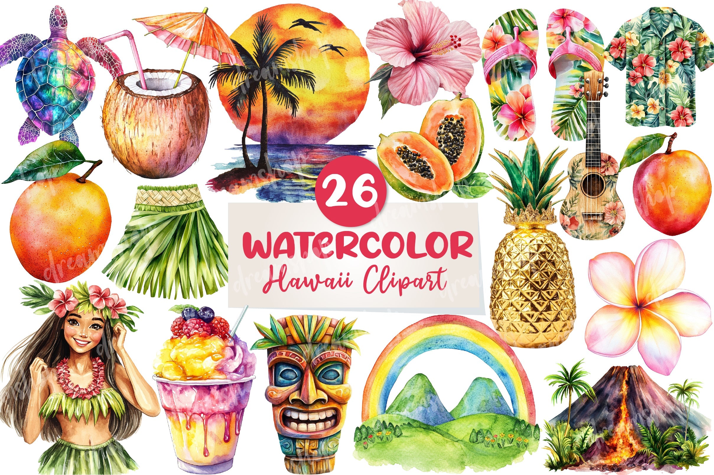Hawaii Clipart Bundle