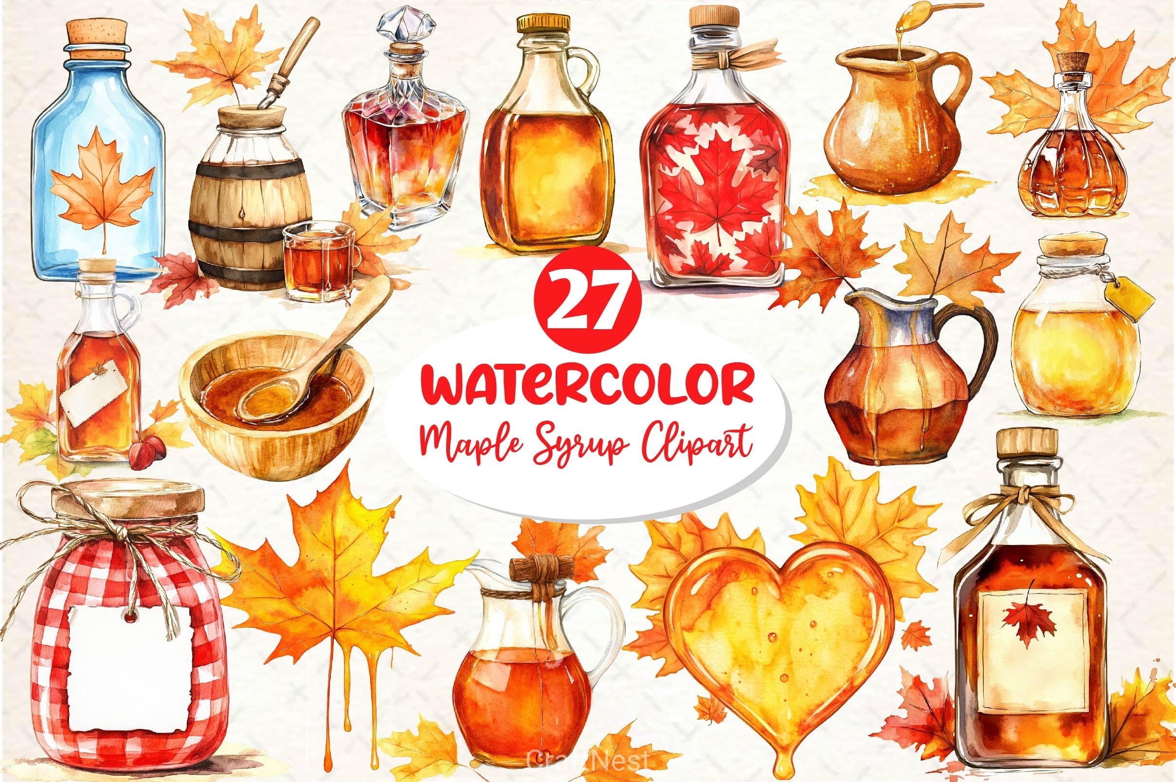 Maple Syrup Clipart Bundle