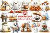 Halloween & Fall Ghost Clipart Bundle