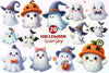 Crochet Ghost Patterns Clipart Bundle