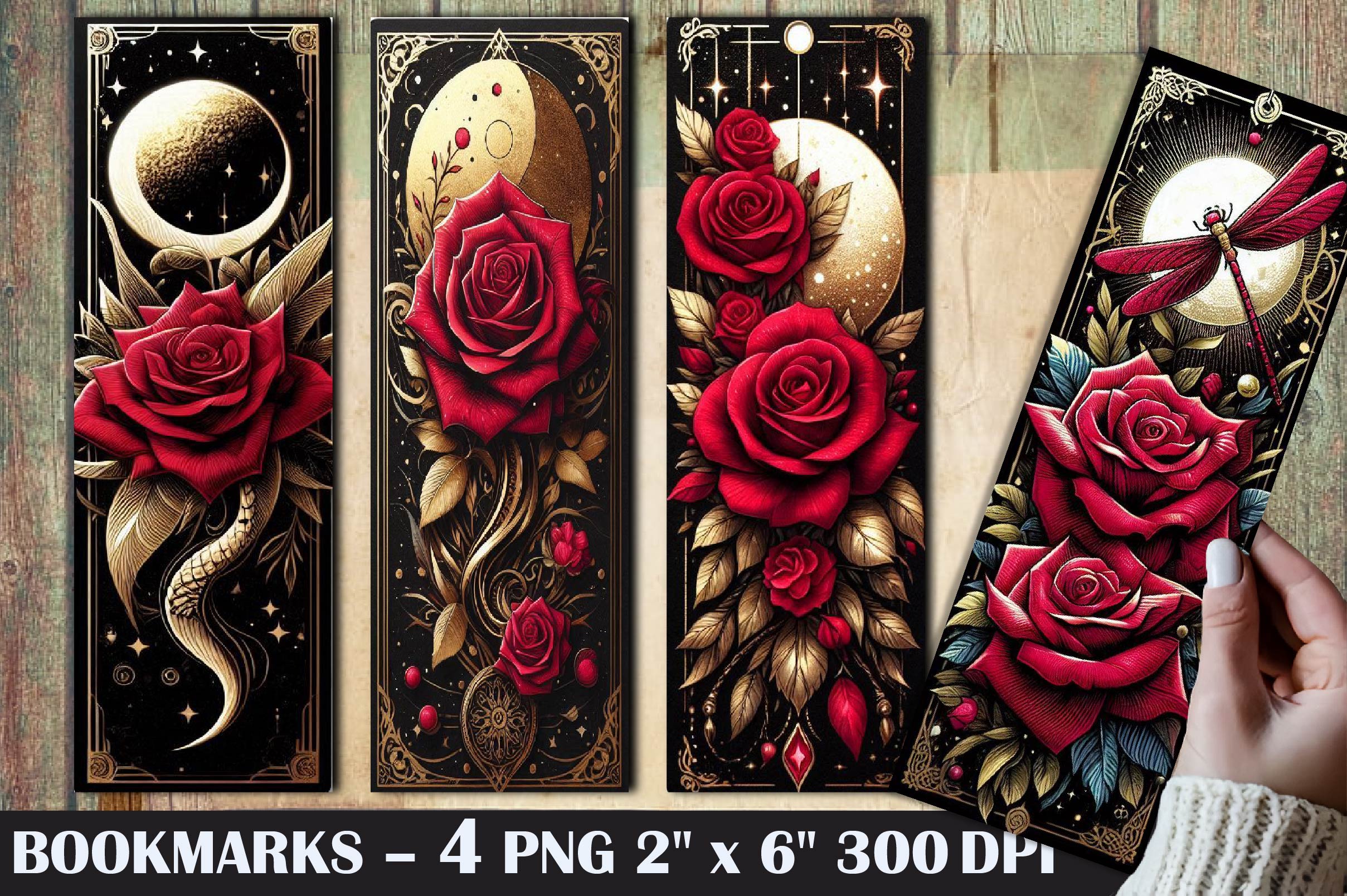 Roses And Flowers Bookmark