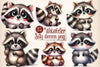 Silly Raccoon Clipart Bundle