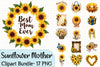 Sunflower Mother's Day Clipart Bundle