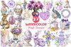 Purple Chinoiserie Easter Clipart Bundle