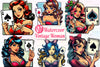 Vintage Woman Tarot Card Clipart Bundle