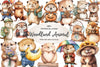 Cute Beaver Clip Art Woodland Animals Clipart Bundle