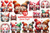 Valentine Gnome Couple Coffee Cup Clipart Bundle