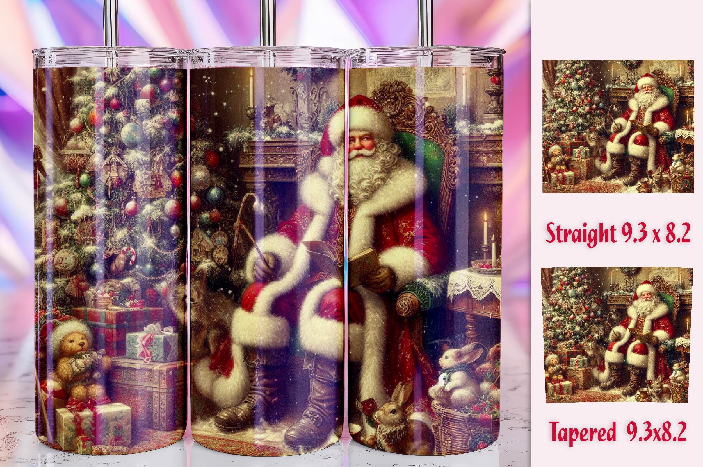 Christmas Santa Tumbler Bundle 12