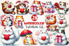 Valentine Fat Cat Clipart Bundle