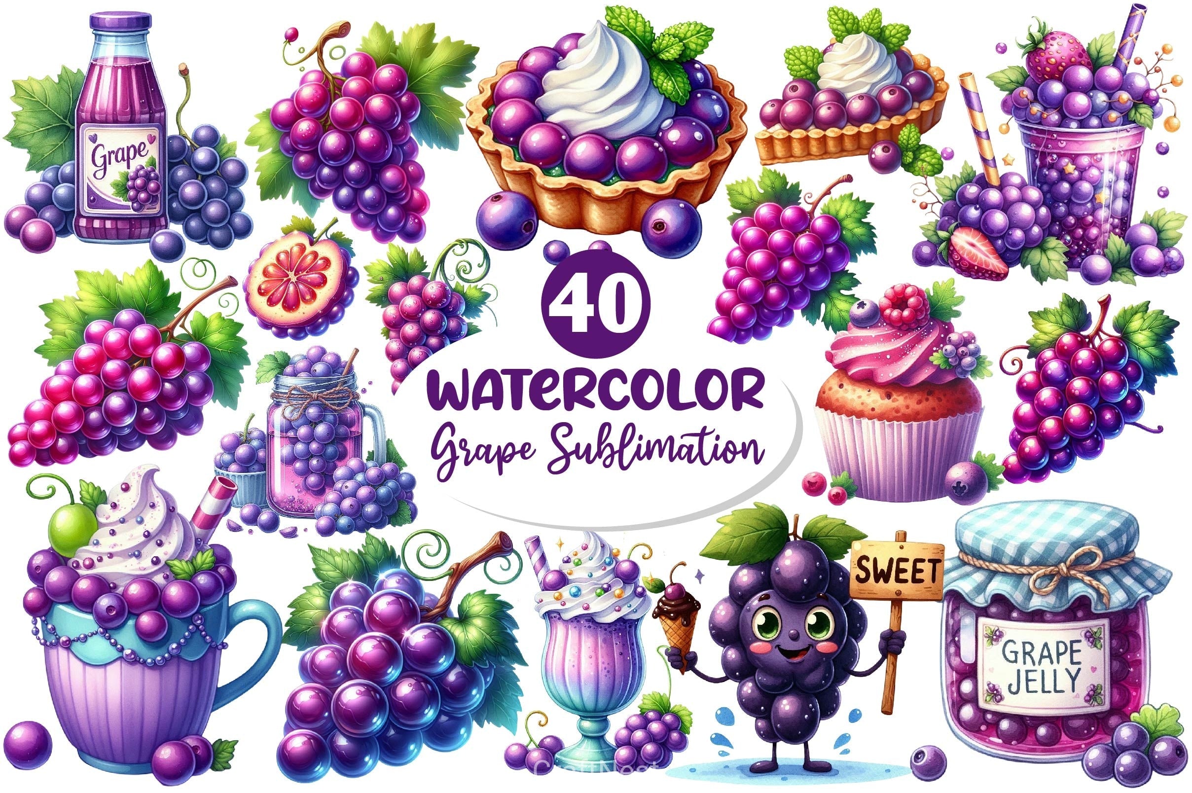 Grape Clipart Bundle 4