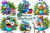 Cute Peacock Clipart Bundle 1