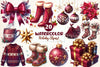 Burgundy Beauty & Holiday Clipart Bundle